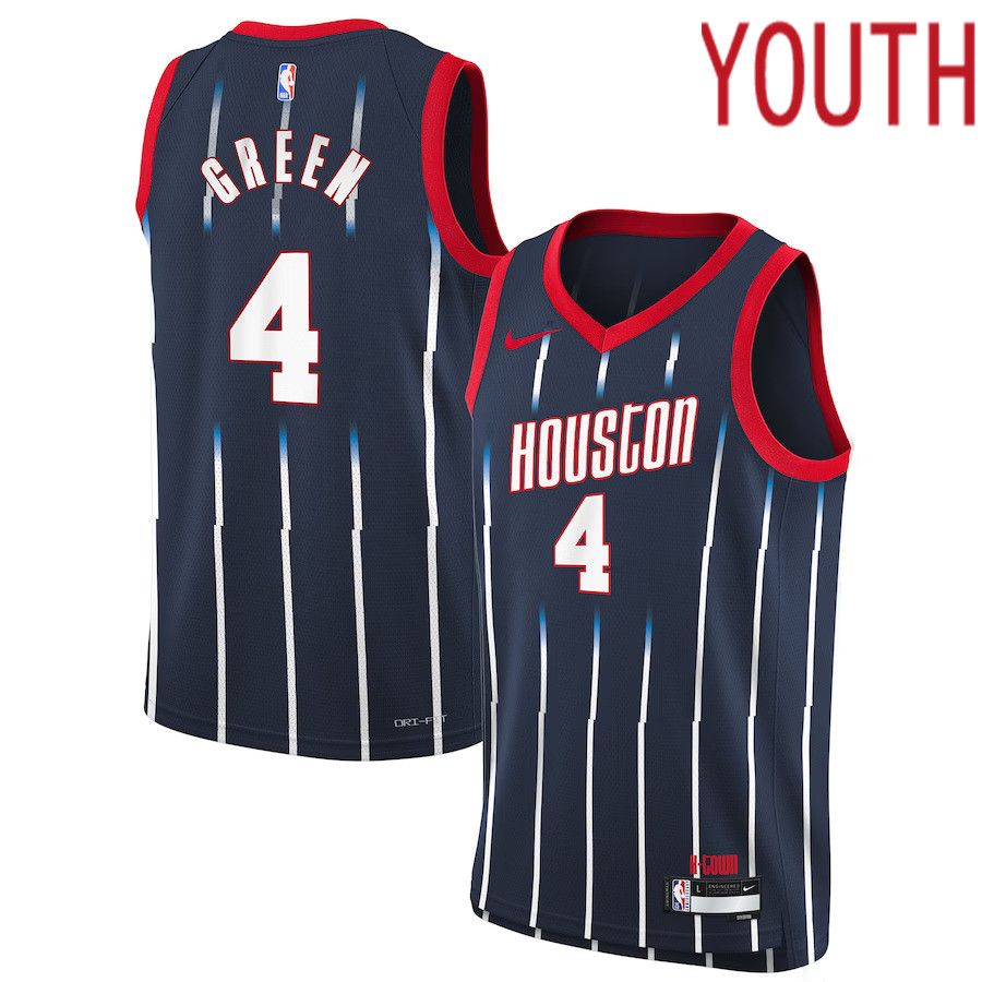 Youth Houston Rockets #4 Jalen Green Nike Navy City Edition 2022-23 Swingman NBA Jersey
